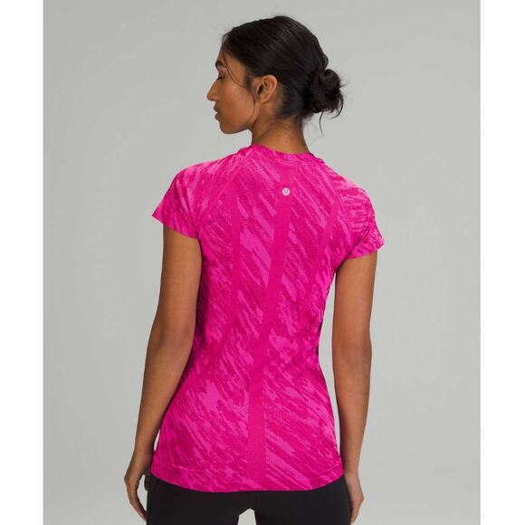 (4) $68 Lululemon Swiftly Tech Short Sleeve Shirt 2.0 Mesh Camo Pow Pink RARE - Picture 2 of 7
